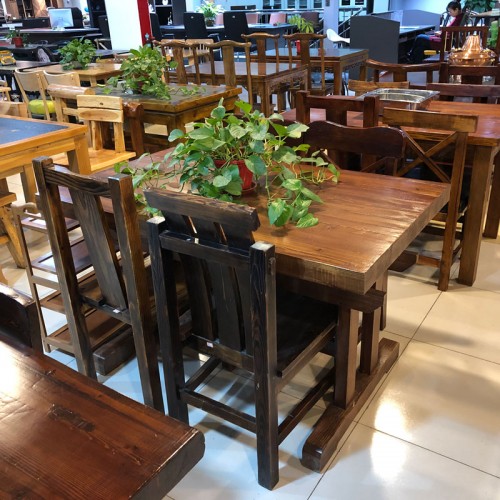 实木长方形餐桌椅组合02
