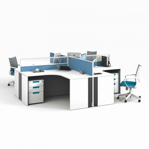 办公桌简约办公家具4人6人位屏风电脑桌10