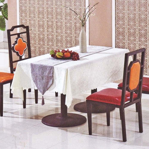 定制实木铁艺中式餐桌椅 15