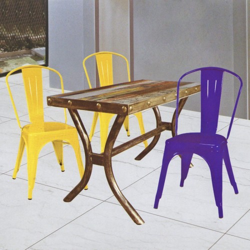 现代简约铁皮餐桌椅SL-004