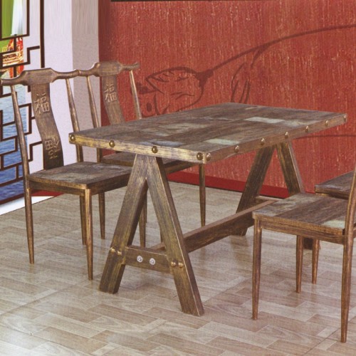 个性主题餐桌椅复古做旧SL-083