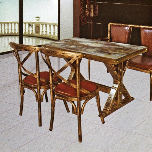 复古铁艺主题餐厅桌椅SL-103