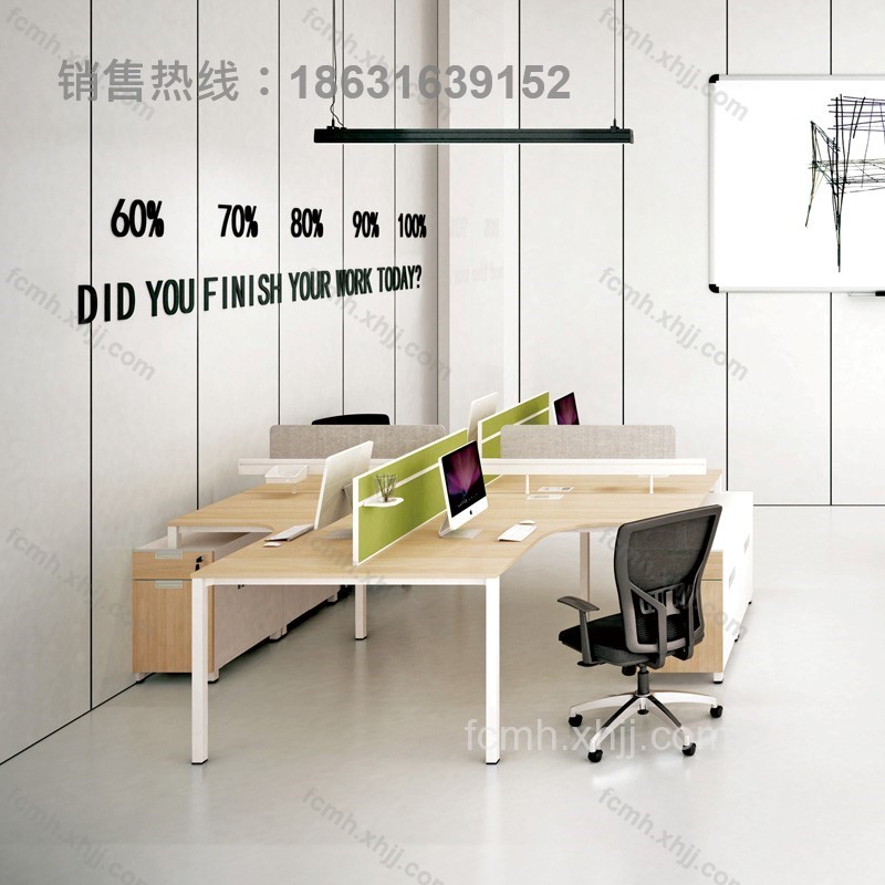 办公家具4人位现代简约办公桌椅05