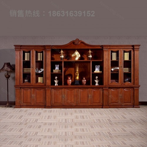 高档办公实木书柜展示柜06