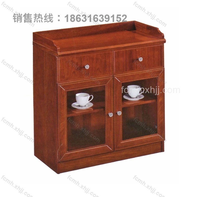 简约办公实木茶水柜08