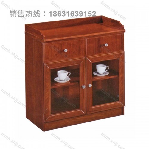 简约办公实木茶水柜08