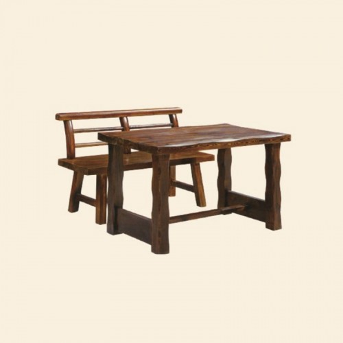 户外碳化木桌椅36