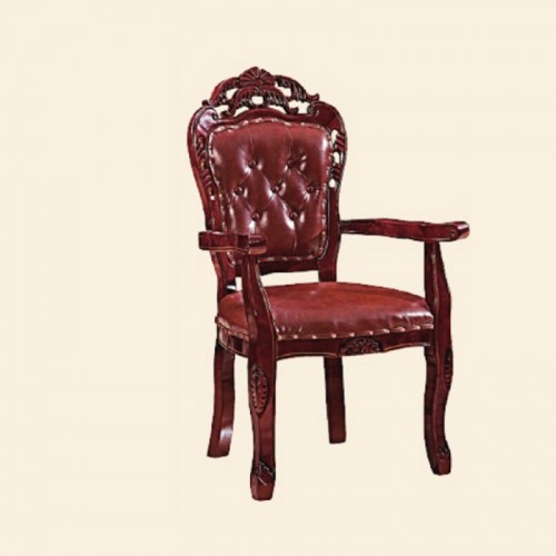 酒红真皮椅子餐椅34