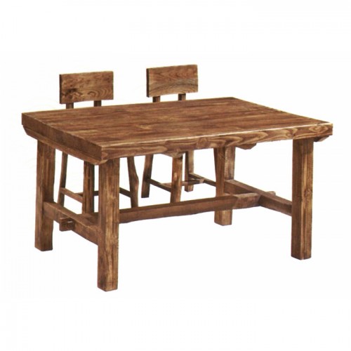 实木榆木餐桌椅D-042