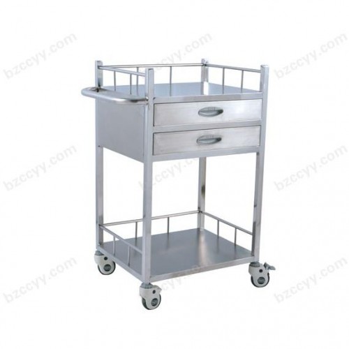 Stainless Steel Drug Trolley with Two Drawers II  C66