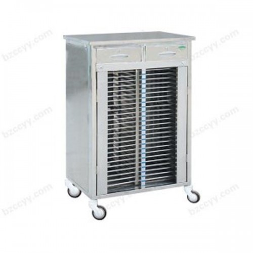 Stainless Steel 50-Slot Chart File Trolley with Two   C57