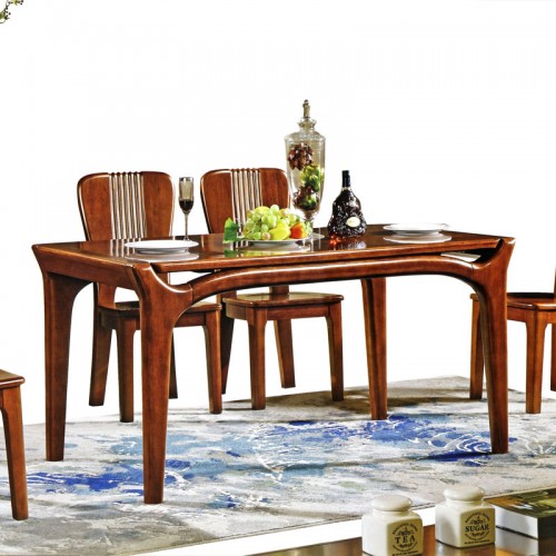 香河胡桃木餐桌椅品牌厂家 餐桌椅价格H-581