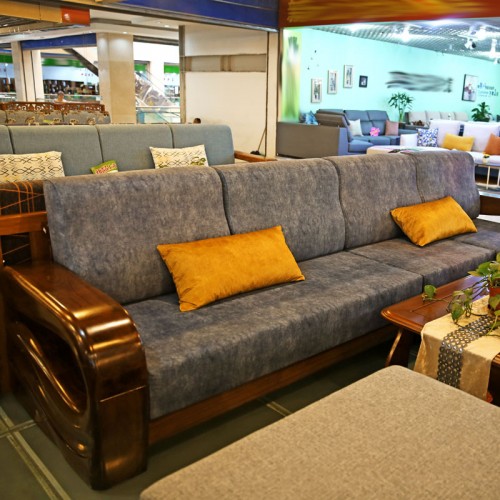 香河客厅实木沙发价格 实木转角沙发品牌19