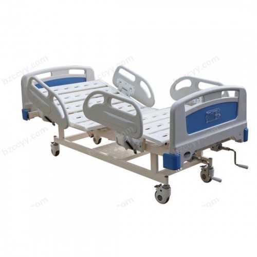 Manual 2-Rocker Nursing Bed with ABS Bed Head and Truckles A25