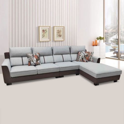 布艺沙发免洗科技布现代简约转角沙发 9006-1