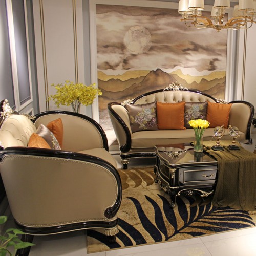 香河邸墺法式沙发品牌 古典真皮沙发价格1723
