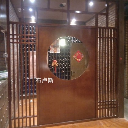 香河布卢斯户外家具饭店酒隔断装饰全实木屏风门头窗户格中式风格