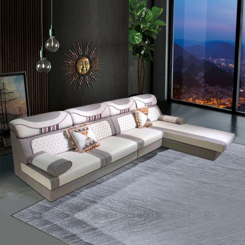 天津转角沙发图片 客厅科技布沙发品牌 963-5#