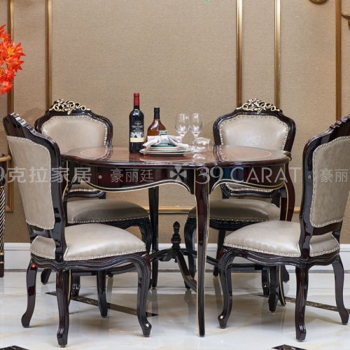 法式餐桌椅价格 新古典实木餐桌椅采购18#