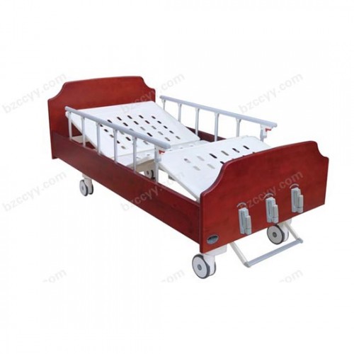 Central Controlled Manual 3-Rocker Nursing Bed with Wood Bed Head  A13