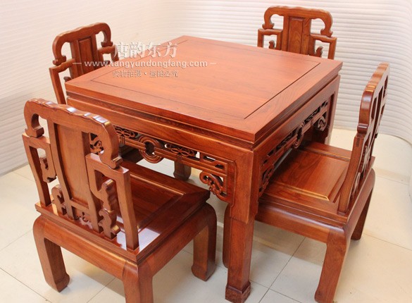 明清古典老榆木餐桌餐椅 TYCZ-041