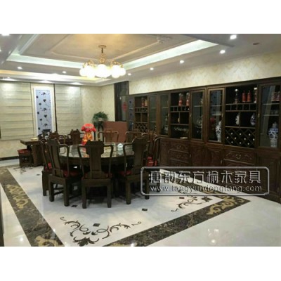 北京通州鲍老板为新房定制全套老榆木家具
