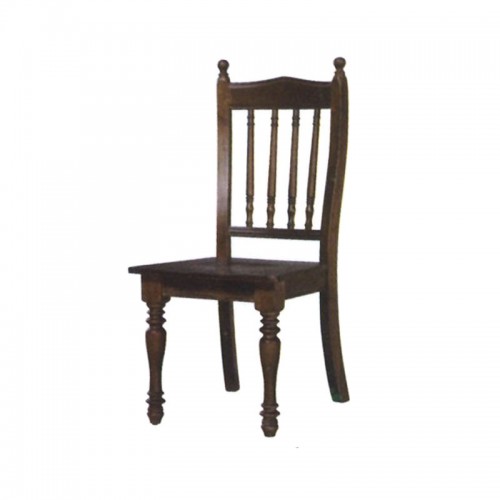 纯实木餐椅 复古欧式靠背椅 美式四条#