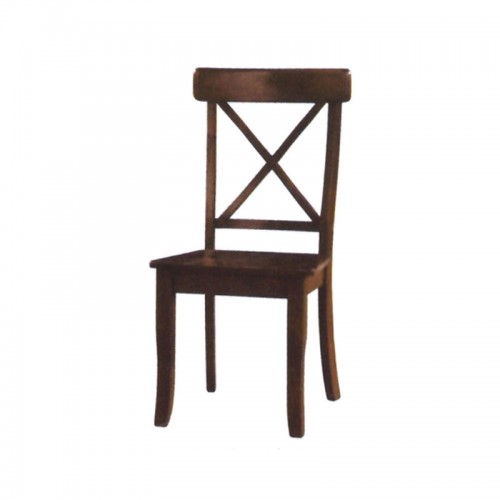 环保水性漆餐椅 复古风格椅子 美式单叉#