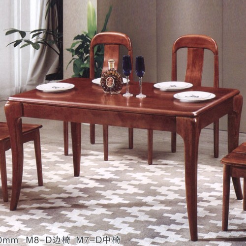 酒店定制餐桌椅套装 六人位长条形餐桌 Q-7#