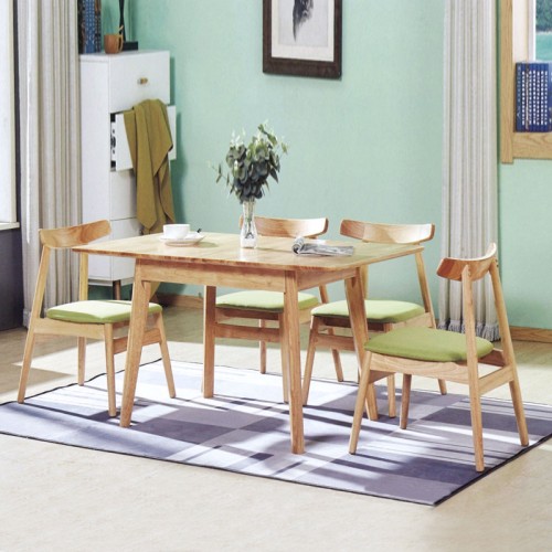 香河北欧风格长方形餐桌 靠背餐椅 拉桌#