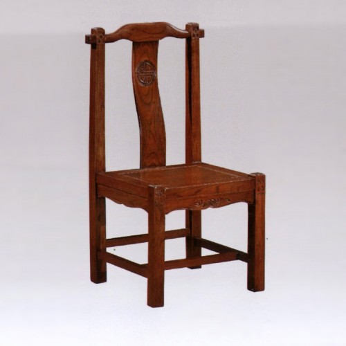 现代中式靠背椅仿古榆木餐椅价格PLG-149#