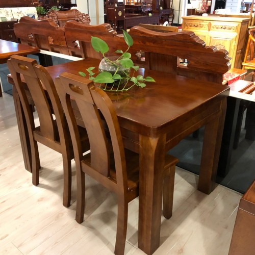 仿古实木餐厅家具 高品质实木餐桌椅 05#