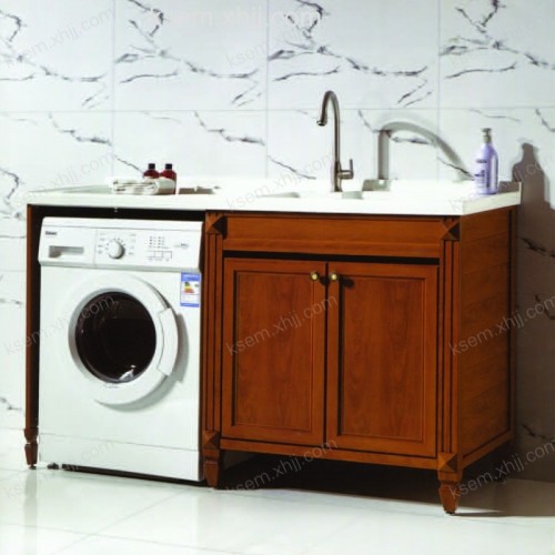 北京洗衣柜组合实木橡木柜G-3010