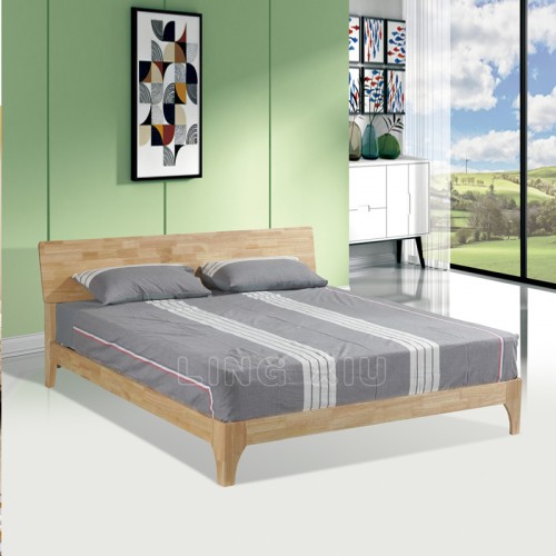 北欧风格木床简约现代卧室日式主卧室双人床 1#