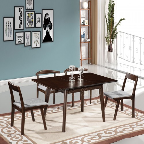 极简风餐桌椅组合简约现代风格桌子小户型家用 拉桌#