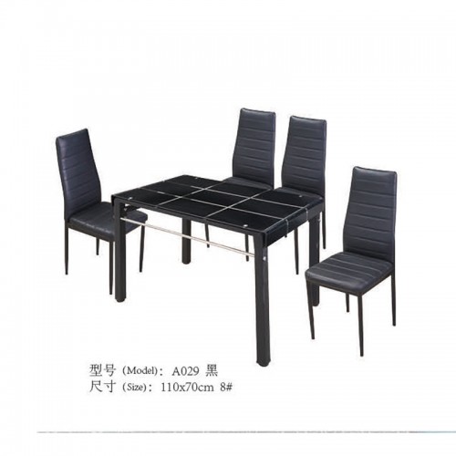 餐桌椅组合现代简约小户型饭桌家用钢化玻璃餐桌  A029#