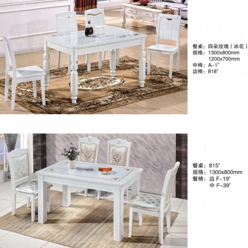 时尚现代家用餐桌椅组合  四朵玫瑰#