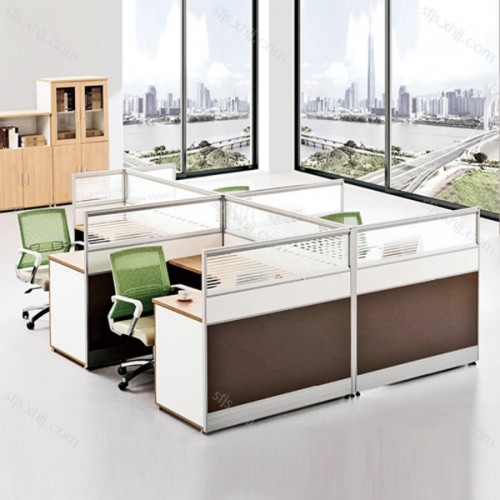 轻便办公桌椅工位桌屏风桌职员板式工位PF（6）