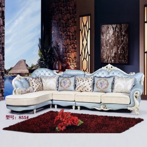 现代休闲沙发图片 时尚转角沙发价格855#