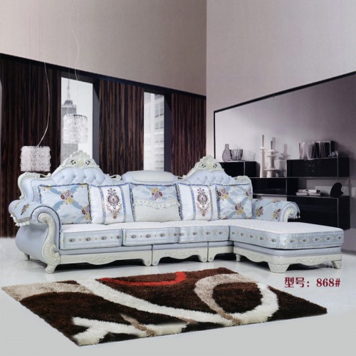 欧式沙发组合小户型客厅整装L型沙发868#