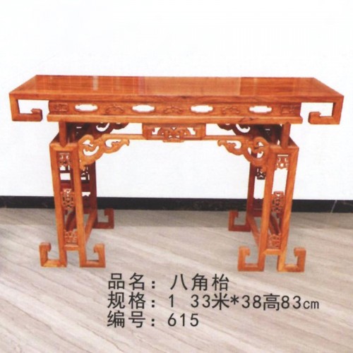 厂家直销红木家具实木桌置物台 八角枱#