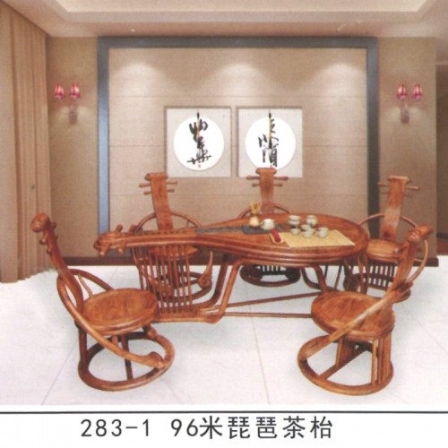 中式古典造型茶桌批发价格 琵琶茶枱#