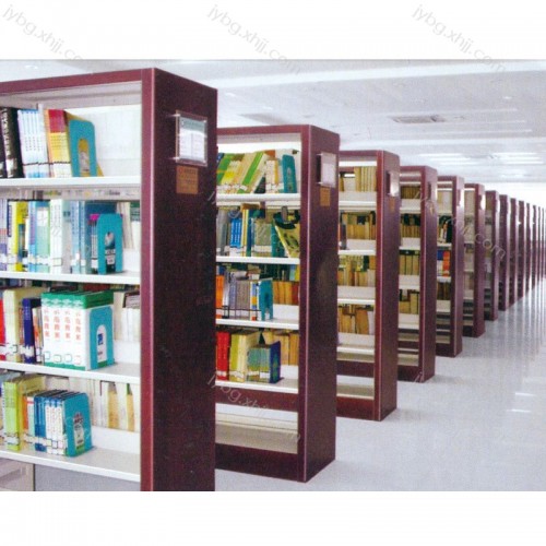钢制书架学校图书馆单双面书架采购价格 JY-SJ-02