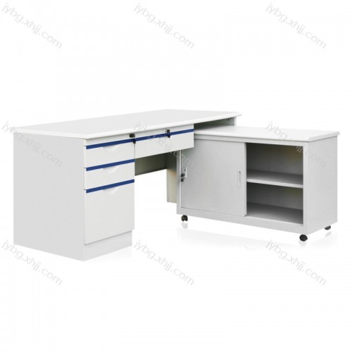 新款钢制办公桌防火板面电脑桌带附台JY-BGZ-05