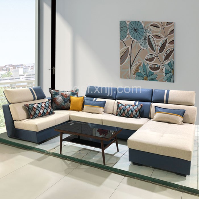 客厅u型沙发布艺沙发可拆洗定制厂家115