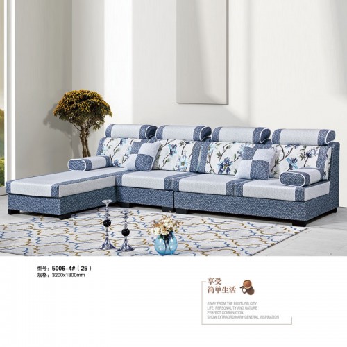 现代客厅家具 时尚布艺转角沙发批发5006-4#（25）