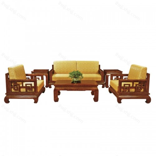 中式实木客厅软体沙发组合 SF-12#