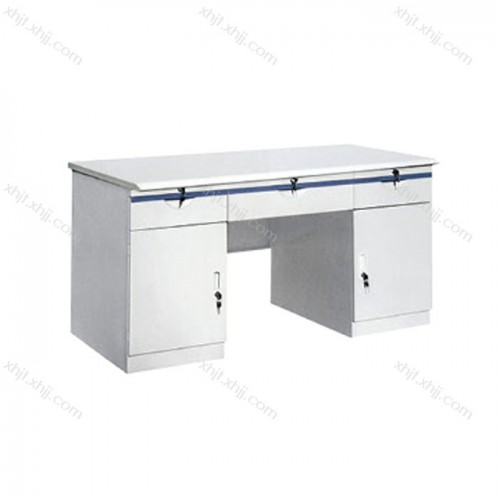 钢制办公桌带锁写字台批发定制  钢制桌-06#