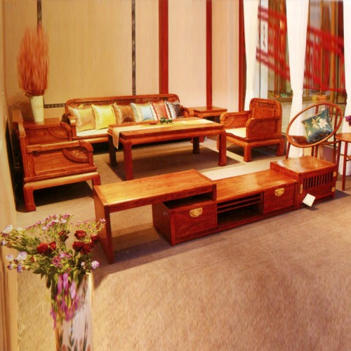 古典实木雕花客厅休闲沙发  两袖清风沙发#