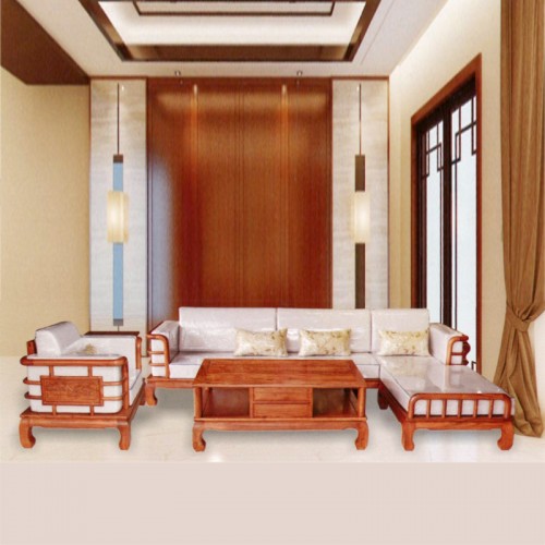 厂家直销新中式客厅实木软体沙发  圆通沙发#